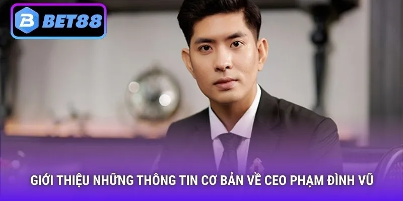 Giới thiệu những thông tin cơ bản về CEO Phạm Đình Vũ