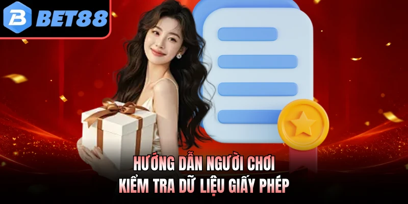 Hướng dẫn người chơi kiểm tra dữ liệu giấy phép